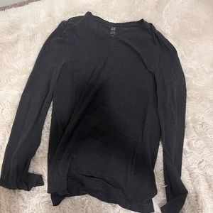 H&M v neck Slim fit long sleeve grey shirt